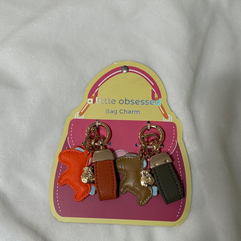 A Little Obsessed Bag Charm Set NWT